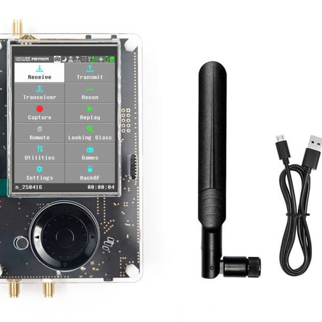 Portapack H4+ HackRF One R10 C All-in-One Kit with Clear Case Accessories